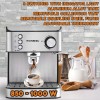 Espressor cafea HAUSBERG HB3725, cafea macinata, 15 bar, 850-1000 W, gri cu negru