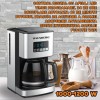 Filtru cafea digital cu functie de programare HAUSBERG HB3755, 1000-1200 W, 1.8 l, Wifi, afisaj LED, sistem de protectie, Inox