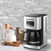 Filtru cafea digital cu functie de programare HAUSBERG HB3755, 1000-1200 W, 1.8 l, Wifi, afisaj LED, sistem de protectie, Inox