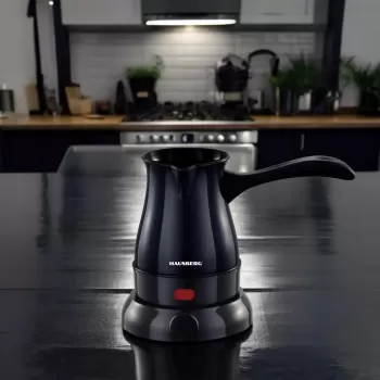 Ibric electric pentru cafea Hausberg HB-3810NG, Putere 600W, Capacitate 800 ml, Negru