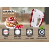 Mixer de mana, Hausberg HB-4112RS, Alb/Rosu, 250 W, 7 viteze