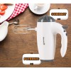 Mixer de mana Hausberg HB-4119AB, 5 viteze, putere 300W, motor de cupru, Alb