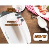 Mixer de mana Hausberg HB-4119AB, 5 viteze, putere 300W, motor de cupru, Alb