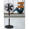 Ventilator cu picior Hausberg HB-5200 Speed, 40W-55W, 40 cm, 3 viteze, timer 1-2 ore, oscilatie, inaltime reglabila, negru