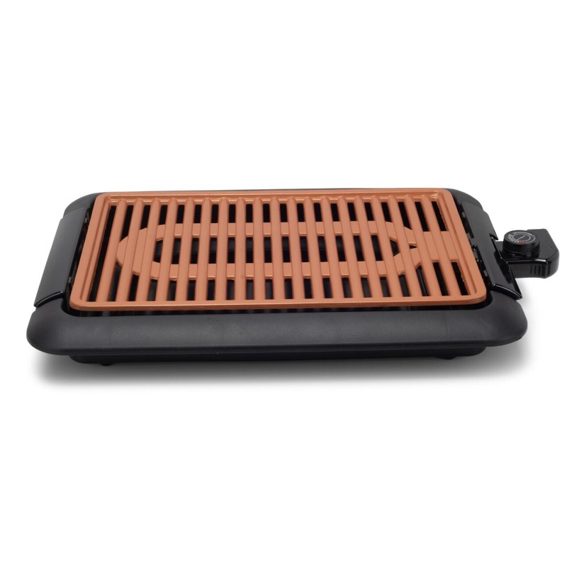 Gratar electric Hausberg HB-536, suprafata neaderenta, detasabila, maro