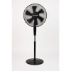 Ventilator cu picior Hausberg HB-5860NG, 55W, 3 viteze, diametru 46 cm, temporizator, negru
