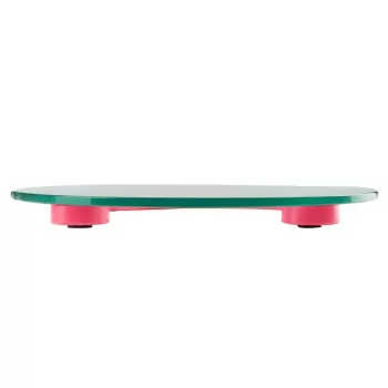 Cantar corporal HAUSBERG HB-6000RZ, display LCD, inchidere automata, indicator baterie, 180 kg, Sticla transaparenta, Roz