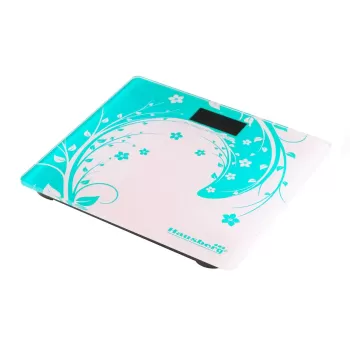 Cantar corporal HAUSBERG HB-6003BL, 180kg, baterie cu litiu 3v, 30x30cm, Bleu