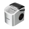 Aparat de preparat gheata HAUSBERG HB-6019IN, capacitate vas apa 1.2 litri, productie cuburi gheata 12-15 kg / 24 ore, capacitate de stocare 0.6 kg, 9 cuburi/6-9 min, argintiu
