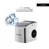 Aparat de preparat gheata HAUSBERG HB-6019IN, capacitate vas apa 1.2 litri, productie cuburi gheata 12-15 kg / 24 ore, capacitate de stocare 0.6 kg, 9 cuburi/6-9 min, argintiu