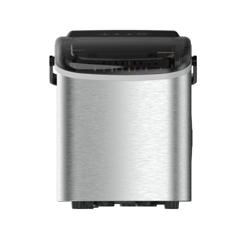 Aparat de preparat gheata HAUSBERG HB-6019IN, capacitate vas apa 1.2 litri, productie cuburi gheata 12-15 kg / 24 ore, capacitate de stocare 0.6 kg, 9 cuburi/6-9 min, argintiu