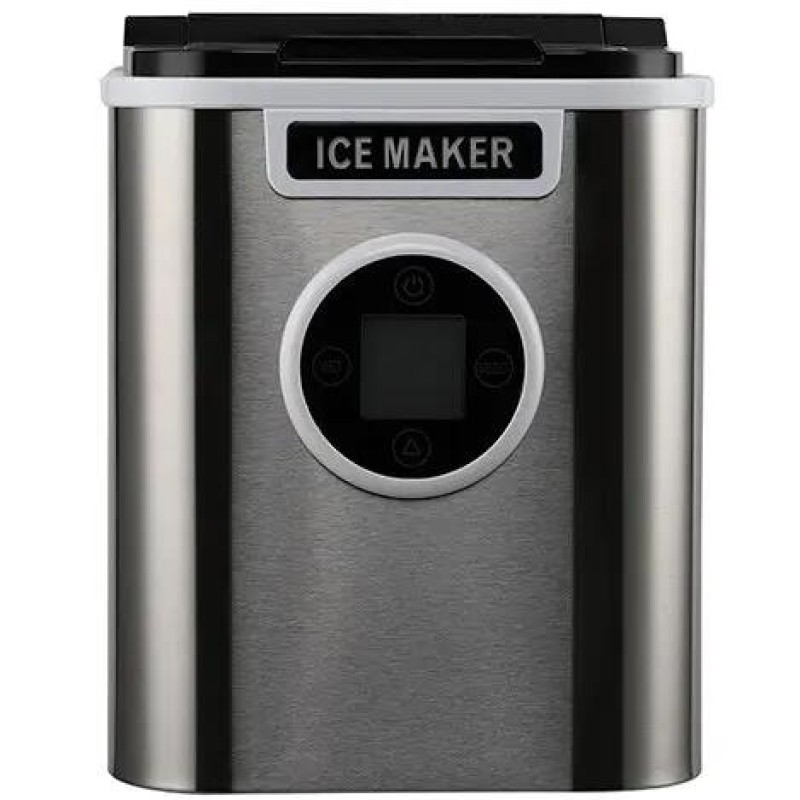 Aparat de preparat gheata HAUSBERG HB-6020, capacitate vas apa 2.2 litri, productie cuburi gheata 12 kg / 24 ore, capacitate de stocare 0.8 kg, posibilitate selectare dimensiune cuburi, argintiu