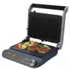 Sandwich Maker 2 in 1 HAUSBERG HB-635, Putere 2200 W, Placi pentru sanwich si grill, Acoperite cu strat anti-aderent, Ecran tactil digital, 7 programe diferite de gatit, Culoare Albastru/Gri