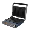 Sandwich Maker 2 in 1 HAUSBERG HB-635, Putere 2200 W, Placi pentru sanwich si grill, Acoperite cu strat anti-aderent, Ecran tactil digital, 7 programe diferite de gatit, Culoare Albastru/Gri