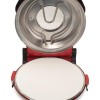 Cuptor special pentru pizza XL HAUSBERG HB-675RS cu suprafata de coacere din piatra, termoregulator pana la 405° C, Rosu