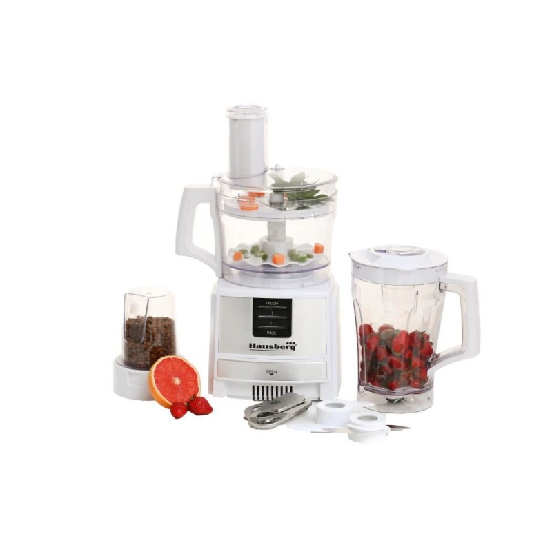 Robot de bucatarie 3 in 1 HB7522AB , macinare, taiere, framantare si tocare, 600 W, Alb, multifunction food procesor