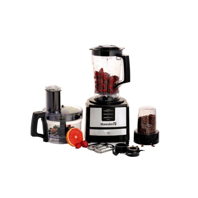 Robot de bucatarie 3 in 1 HB7522NG , macinare, taiere, framantare si tocare, 600 W, Negru, multifunction food procesor