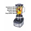 Blender 2 in 1 HAUSBERG HB-7765, 400-500W, 1.5 L, 3 viteze + Pulse, Negru-Inox