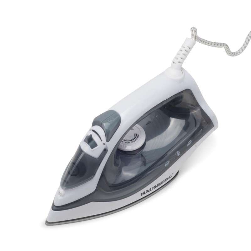 Fier de calcat Hausberg HB-7807VR, talpa ceramica, jet de abur 12g/min, abur pe verticala 25g/min, sistem antipicurare, sistem autocuratare, 2200W
