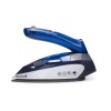 Mini fier de calcat Hausberg HB-7810BL, 1000 W, De voiaj, 75 ml, Ceramica, Auto curatarе, Alb-Albastru