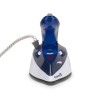 Mini fier de calcat Hausberg HB-7810BL, 1000 W, De voiaj, 75 ml, Ceramica, Auto curatarе, Alb-Albastru