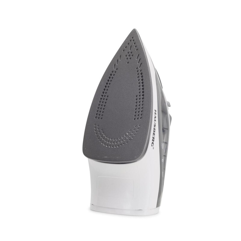Fier de calcat Hausberg HB-7850GR, 1300W, talpa invelis ceramic, abur vertical, calcare uscata, autocuratare, pulverizare, rezervor 130ml, Gri