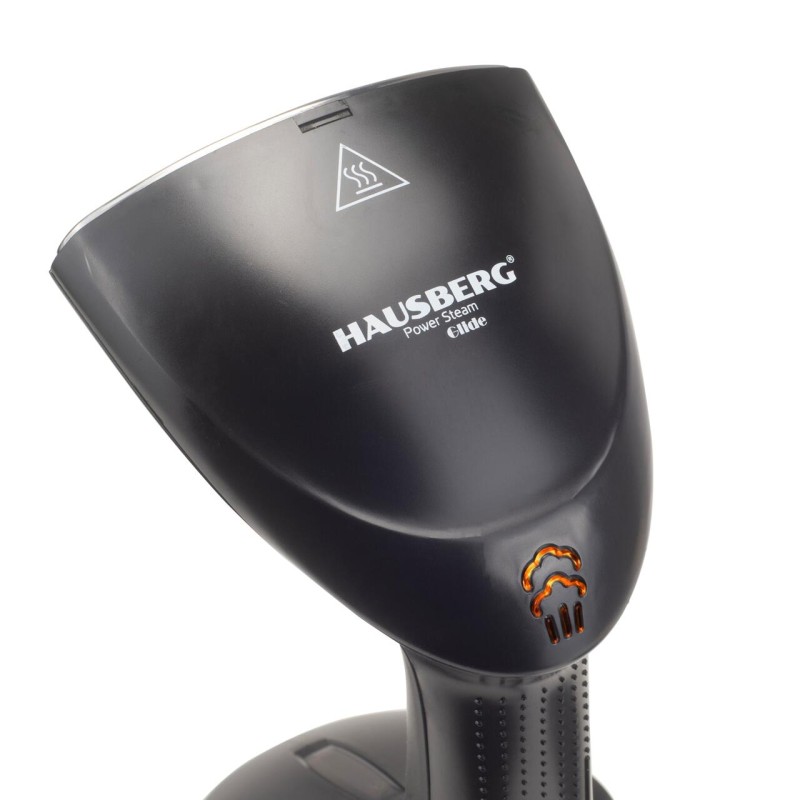 Fier de calcat vertical HAUSBERG HB-7901NG, 1200W, rezervor 200ml detasabil, placa de otel inoxidabil, abur 18g/min, buton on/off, Negru