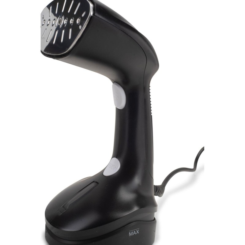 Fier de calcat vertical HAUSBERG HB-7901NG, 1200W, rezervor 200ml detasabil, placa de otel inoxidabil, abur 18g/min, buton on/off, Negru