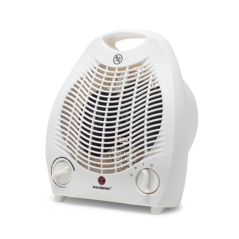 Aeroterma Hausberg HB-8501AB, 2000 W, 2 trepte de putere, termostat reglabil, Alb