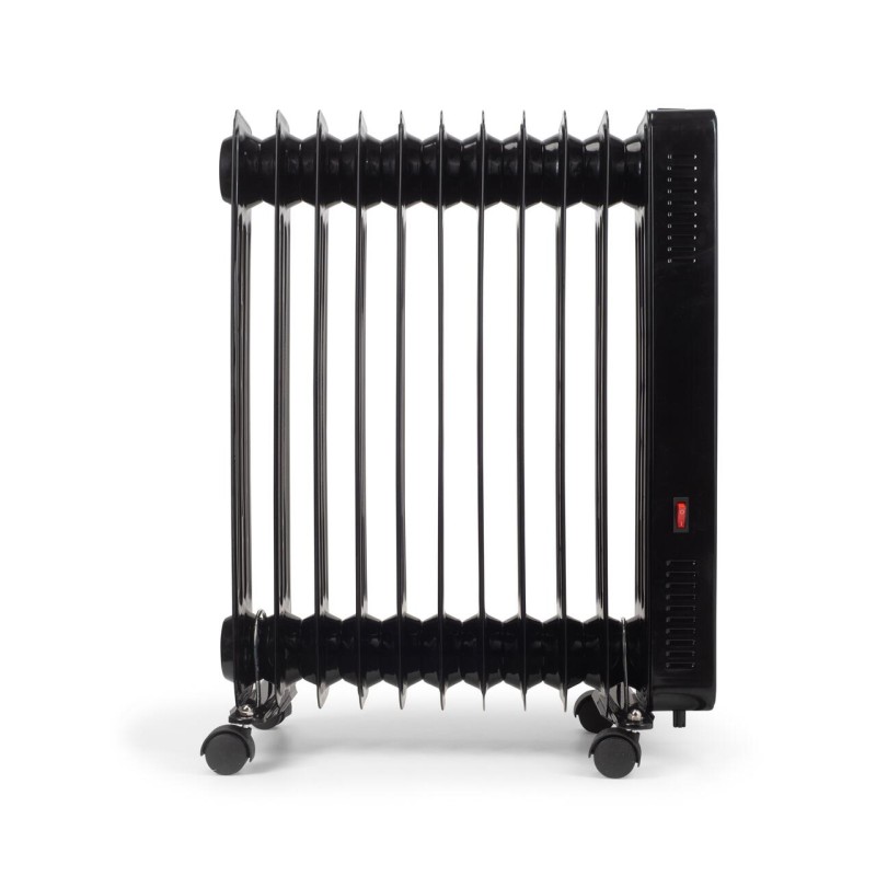 Calorifer electric Digital cu Telecomanda Hausberg HB-8955NG, 2500W, 11 elementi, 3 setari, Termostat electronic, Protectie supra-incalzire, Protectie anti-rasturnare, Negru