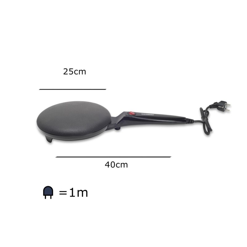 Plita pentru clatite Hausberg HB-9910NG, design compact, suprafata antiaderenta, negru