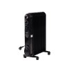 Calorifer electric cu ulei HAUSBERG HB-8925, 3 trepte, 1000-1500-2500 W, 11 elementi 110 mm x 580 mm, termostat reglabil, maner si rotite pentru o deplasare facila, indicator luminos functionare, negru