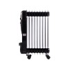 Calorifer electric cu ulei HAUSBERG HB-8915, 3 trepte, 800-1200-2000 W, 9 elementi 110 mm x 580 mm, termostat reglabil, maner si rotite pentru o deplasare facila, indicator luminos functionare, negru