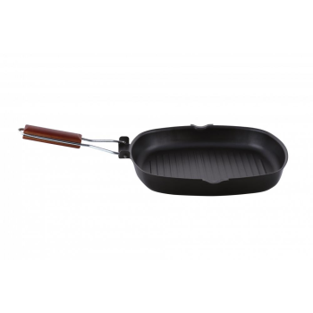 Tigaie GRILL Ertone ERT-MN-528, Material din Aluminiu turnat, 28cm, design ergonomic, Negru