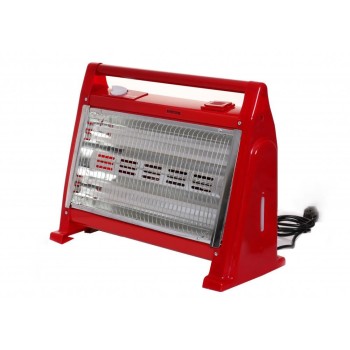 Radiator cu quartz HAUSBERG HB-8102, 1600W, 2 trepte, Protectie la supraincalzire, Rosu