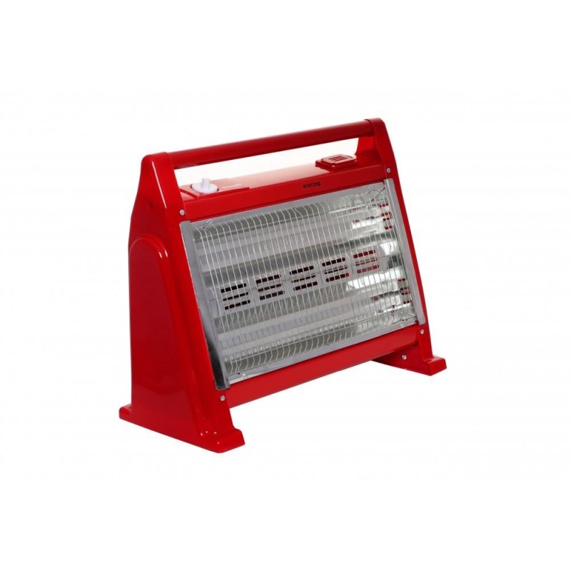 Radiator cu quartz HAUSBERG HB-8102, 1600W, 2 trepte, Protectie la supraincalzire, Rosu