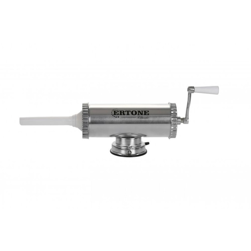 Aparat cu sprit pentru prepararea carnatilor, capacitate 2.5 Kg, aluminiu inoxidabil, Argintiu