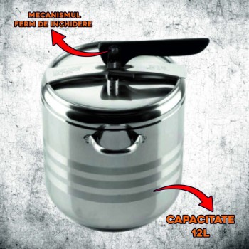 Oala sub presiune Ertone ERT-MN 307 12L, Material INOX