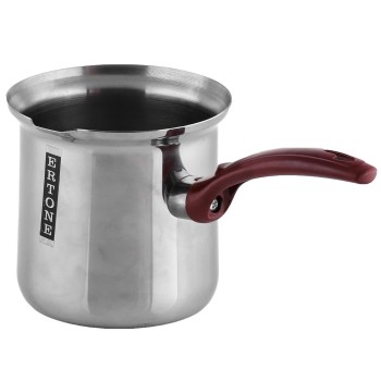 Ibric Din Inox Ertone ERT-MN 08, capacitate 1L, maner ebonita