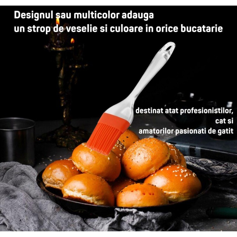 Pensula silicon Ertone MN-163, multicolor