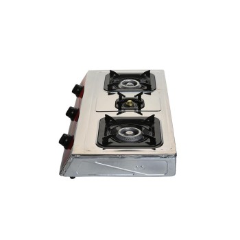 Minigaz cu 3 ochiuri Ertone MN205, inox, GPL (numai butelie), aprindere electronica