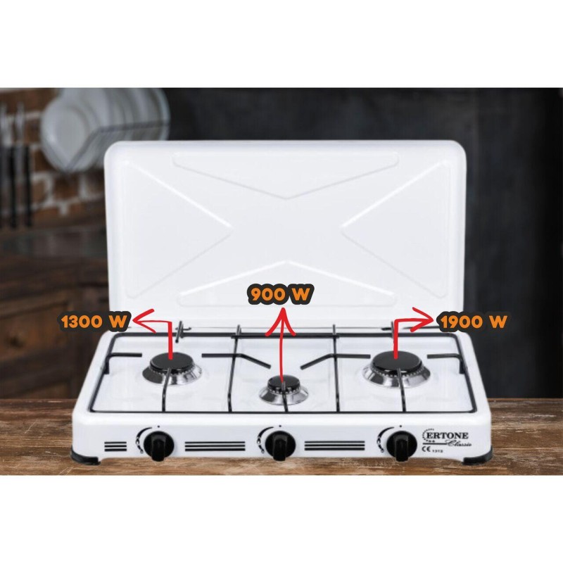 Aragaz 3 ochiuri ERT-MN 208, Alb