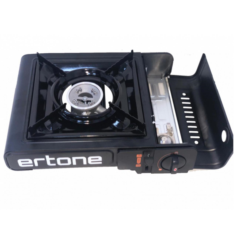 Aragaz portabil camping Ertone ERT-MN231NG, Pentru butelii spray, 2,2 kW, Aprindere piezo, Negru