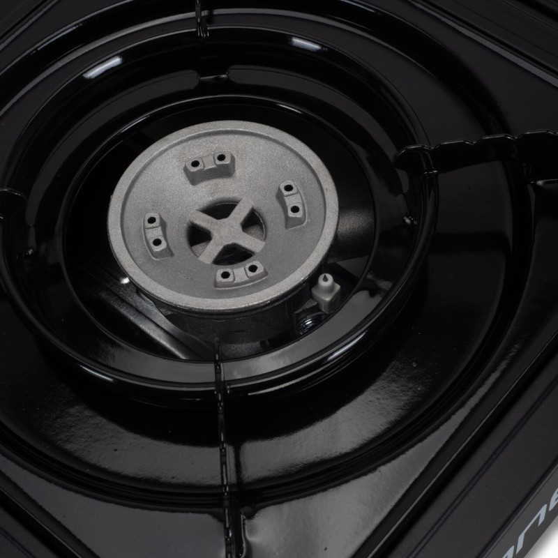 Aragaz portabil camping Ertone ERT-MN231NG, Pentru butelii spray, 2,2 kW, Aprindere piezo, Negru