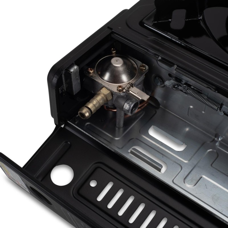 Aragaz portabil camping Ertone ERT-MN231NG, Pentru butelii spray, 2,2 kW, Aprindere piezo, Negru