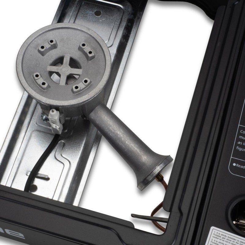 Aragaz portabil camping Ertone ERT-MN231NG, Pentru butelii spray, 2,2 kW, Aprindere piezo, Negru