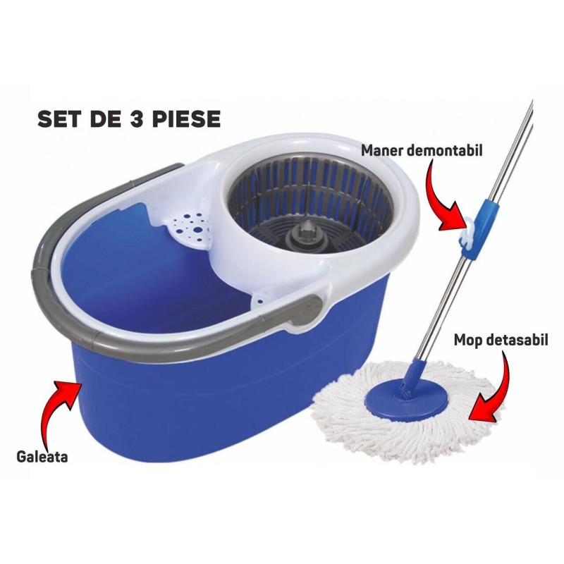 Galeata Magic Mop MN501B Ertone,Mop Rotativ, bleu