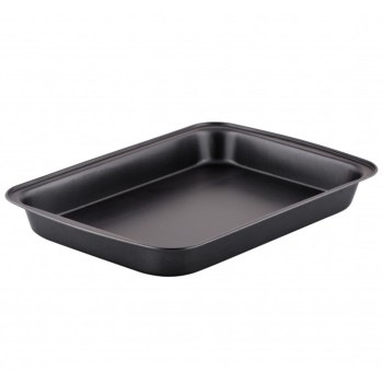 Tava dreptunghiulara pentru copt, Ertone ERT-MN 561B, anti-aderenta, 31x20,5x4 cm, Negru