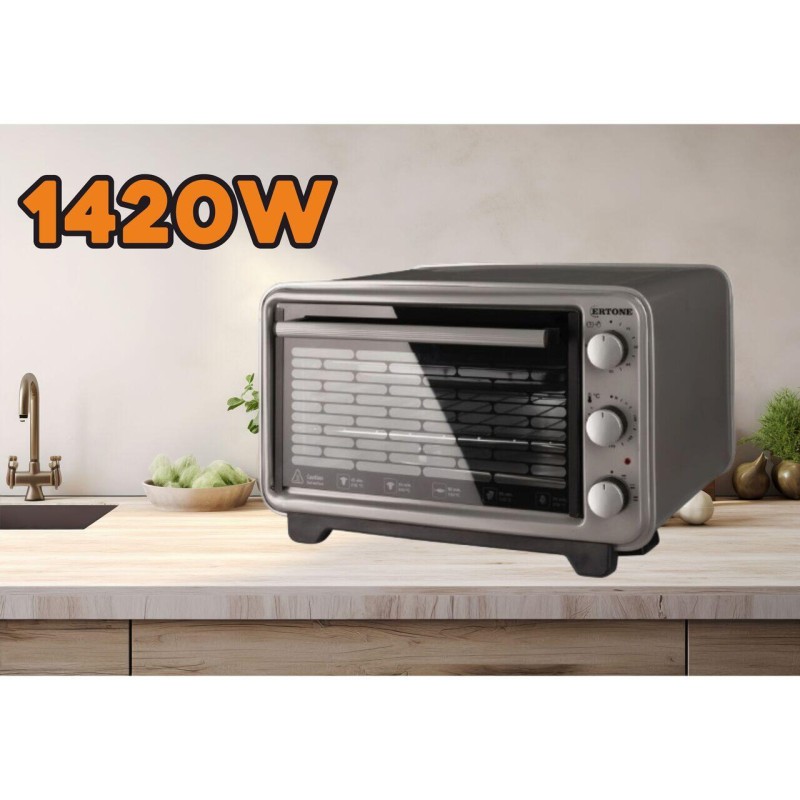 Cuptor electric Ertone MN9060GR, 36L, 1420W, Inaltime reglabila, Gri