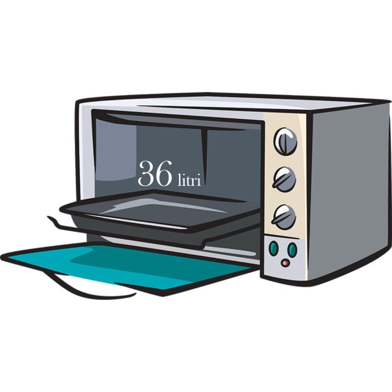 Cuptor electric Ertone MN9135NG, 36L, 1420W, Termostat, 2 Tavi, Negru